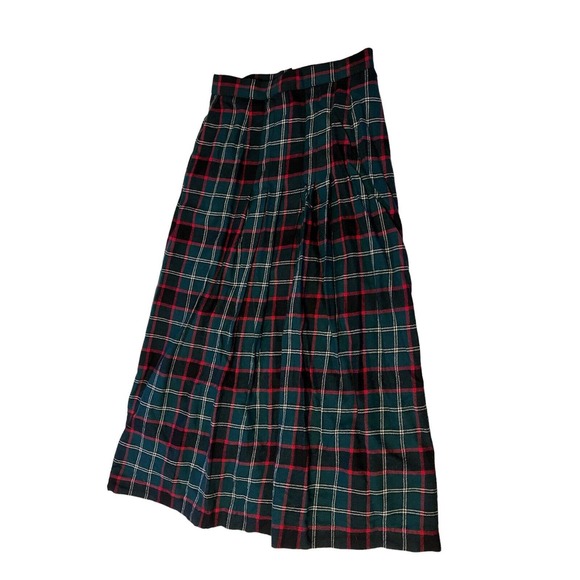 Evan Picone Dresses & Skirts - Vintage Evan Picone Plaid Check Pleated 100% Wool Midi Skirt Size